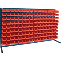 Louvered Rack with Bins, 144 Bins, 72" W x 15" D x 40" H Cam Industrial