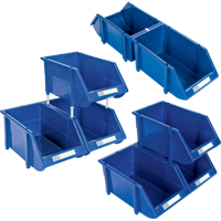 Bac empilable & &agrave; suspendre, 7-7/8" la, 7" h x 17-11/16" p, Bleu Cam Industrial