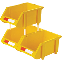 Stack & Hang Bin, 4-13/16" W x 3-3/16" H x 7-1/8" D, Yellow Cam Industrial