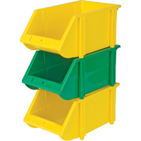 Stack & Hang Bin, 5-7/8" W x 4-11/16" H x 9-13/16" D, Yellow Cam Industrial