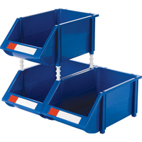 Stack & Hang Bin, 8-3/16" W x 6-3/16" H x 14" D, Blue Cam Industrial