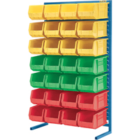 Stationary Bin Racks  -Single-Sided - Rack Only, 36" W x 12" D x 61" H Cam Industrial