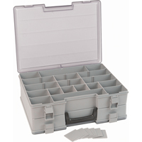 Compartment Case, Plastic, 48 Slots, 15-1/2" W x 11-3/4" D x 5" H, Grey Cam Industrial