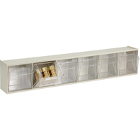 Tip-Out Bins Modular Storage System, 23-5/8" W x 3-5/8" D x 4-1/2" H, 6 Drawers Cam Industrial