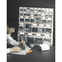 Tip-Out Bins Modular Storage System, 23-5/8" W x 2-1/2" D x 3-1/8" H, 9 Drawers Cam Industrial
