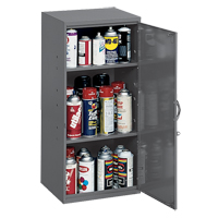 Utility Cabinet, Steel, 2 Shelves, 30" H x 13-3/4" W x 12-3/4" D, Grey Cam Industrial