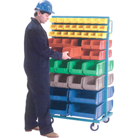 Supports mobiles pour contenants - &agrave; deux c&ocirc;t&eacute;s, 0 bacs, 36" la x 24" p x 67-1/2" h Cam Industrial