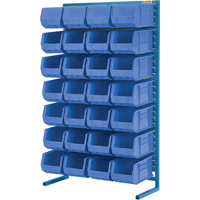 Single-Sided Stationary Bin Rack, 36" W x 12" D x 61" H, 28 Bins Cam Industrial