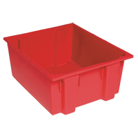 Stack & Nest Totes, 8" x 19.5" x 13.5", Red Cam Industrial