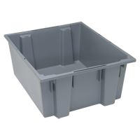 Stack & Nest Totes, 10" x 23.5" x 19.5", Grey Cam Industrial