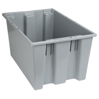 Stack & Nest Totes, 12" x 23.5" x 15.5", Grey Cam Industrial