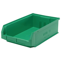 Giant Stacking Containers, 12.375" W x 19.75" D x 5.875" H, Green Cam Industrial