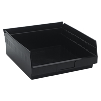 Bac pour &eacute;tag&egrave;re &eacute;conomique, 11-1/8" la, 4" h x 11-5/8" p, Noir Cam Industrial
