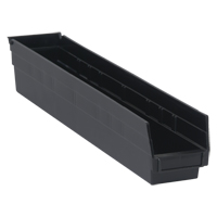 Bac pour &eacute;tag&egrave;re &eacute;conomique, 4-1/8" la, 4" h x 23-5/8" p, Noir Cam Industrial