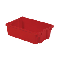 Polylewton Stack-N-Nest&reg; Containers, 6.2" x 20.1" x 13", Red Cam Industrial
