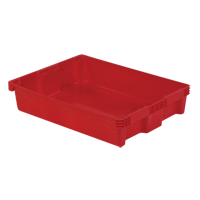 Polylewton Stack-N-Nest&reg; Containers, 6.1" x 29.6" x 22.4", Red Cam Industrial