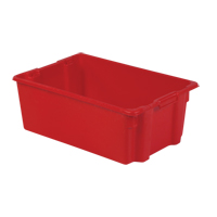 Polylewton Stack-N-Nest&reg; Containers, 10.5" x 28.4" x 18.7", Red Cam Industrial