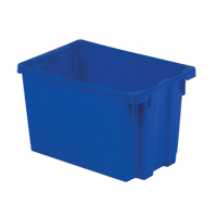 Polylewton Stack-N-Nest&reg; Containers, 12.1" x 19.4" x 12.9", Blue Cam Industrial
