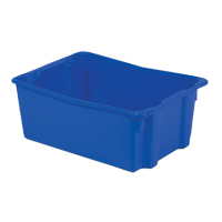 Polylewton Stack-N-Nest&reg; Containers, 10.5" x 26.1" x 18.7", Blue Cam Industrial