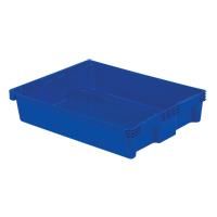Polylewton Stack-N-Nest&reg; Containers, 6.1" x 29.6" x 22.4", Blue Cam Industrial