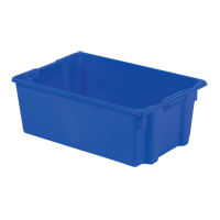 Polylewton Stack-N-Nest&reg; Containers, 10.5" x 28.4" x 18.7", Blue Cam Industrial