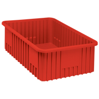 Contenants Divider Box, Plastique, 22,5" la x 17,5" p x 8" h, Rouge Cam Industrial