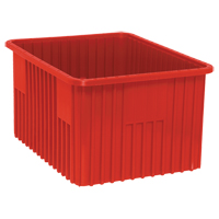 Divider Box&reg; Containers, Plastic, 22.5" W x 17.5" D x 12" H, Red Cam Industrial