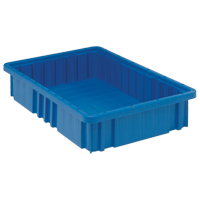 Contenants Divider Box, Plastique, 16,5" la x 10,9" p x 3,5" h, Bleu Cam Industrial