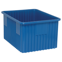 Divider Box&reg; Containers, Plastic, 22.5" W x 17.5" D x 12" H, Blue Cam Industrial