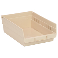 Economy Shelf Bin, 8-3/8" W x 4" H x 11-5/8" D, Ivory Cam Industrial