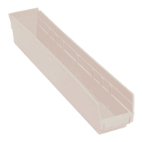 Bac pour &eacute;tag&egrave;re &eacute;conomique, 4-1/8" la, 4" h x 23-5/8" p, Ivoire Cam Industrial