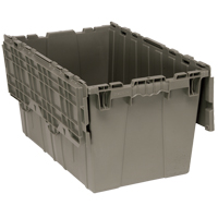 Attached-Top Distribution Container, 16-1/4" x 25-3/8" x 14-1/8", Grey Cam Industrial