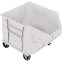 Mobile Bin, 14" H x 16-1/2" W x 18" D, 75 lbs. Capacity, Ivory Cam Industrial
