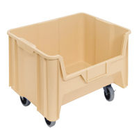 Mobile Giant Stack Container, 12-7/16" H x 19-7/8" W x 15-1/4" D, 250 lbs. Capacity, Ivory Cam Industrial