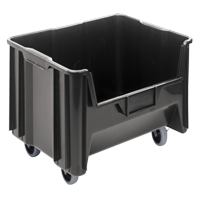 Mobile Giant Stack Container, 12-7/16" H x 19-7/8" W x 15-1/4" D, 250 lbs. Capacity, Black Cam Industrial