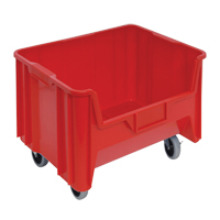 Mobile Giant Stack Container, 12-7/16" H x 19-7/8" W x 15-1/4" D, 250 lbs. Capacity, Red Cam Industrial