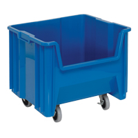 Mobile Giant Stack Container, 12-1/2" H x 16-1/2" W x 17-1/2" D, 250 lbs. Capacity, Blue Cam Industrial