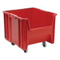 Mobile Giant Stack Container, 12-1/2" H x 16-1/2" W x 17-1/2" D, 250 lbs. Capacity, Red Cam Industrial