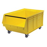 Mobile MAGNUM Bin, 14-7/8" H x 18-3/8" W x 29" D, 150 lbs. Capacity, Yellow Cam Industrial