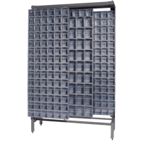 Syst&egrave;me de stockage &agrave; glissi&egrave;re &agrave; bacs basculants autonome, 48" la x 18" p x 77" h, 303 tiroirs Cam Industrial