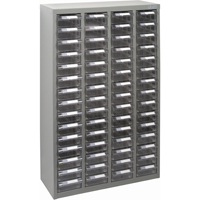KPC-700 Parts Cabinet, Galvanized Steel, 60 Drawers, 23-1/10" x 8-7/10" x 36-9/10", Grey Cam Industrial