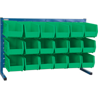 Rayonnage &agrave; persienne avec bacs, 18 bacs, 36" la x 8-1/4" p x 22" h Cam Industrial