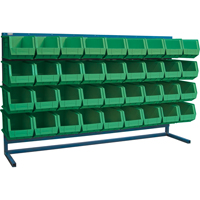 Rayonnage &agrave; persienne avec bacs, 36 bacs, 72" la x 15" p x 40" h Cam Industrial