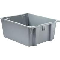Stack & Nest Palletote Box, 10" x 19.5" x 23.5", Grey Cam Industrial