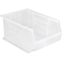 Bac transparent ultra empilable & suspendable, 11" la, 8" h x 16" p, Transparent Cam Industrial