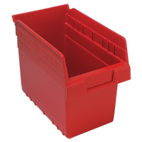 Bacs pour &eacute;tag&egrave;re Store-Max, 6-5/8" la x 8" H x 11-5/8" p, Rouge, Capacit&eacute; 44 lb Cam Industrial