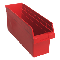 Bacs pour &eacute;tag&egrave;re Store-Max, 6-5/8" la x 8" H x 17-7/8" p, Rouge, Capacit&eacute; 56 lb Cam Industrial