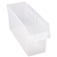 Bacs pour &eacute;tag&egrave;re Store-Max, 6-5/8" la x 8" H x 17-7/8" p, Transparent, Capacit&eacute; 56 lb Cam Industrial