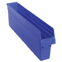Bacs pour &eacute;tag&egrave;re Store-Max, 4-3/8" la x 8" H x 23-5/8" p, Bleu, Capacit&eacute; 68 lb Cam Industrial