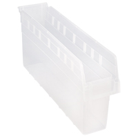 Bacs pour &eacute;tag&egrave;re Store-Max, 4-3/8" la x 8" H x 23-5/8" p, Transparent, Capacit&eacute; 68 lb Cam Industrial
